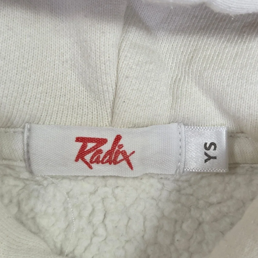Radix Dance Tour 23-24 Hoodie Kids XS Off-White Cotton Pullover Sweatshirt USA